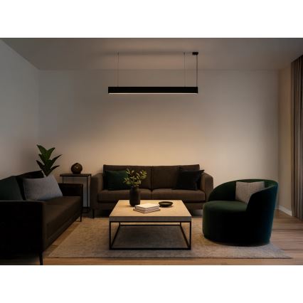 Lampadario LED sospeso su cavo LED/55W/230V 3000/4000/6500K 120 cm nero