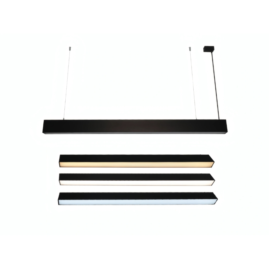 Lampadario LED sospeso su cavo LED/55W/230V 3000/4000/6500K 120 cm nero