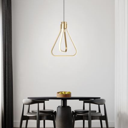 Lampadario LED sospeso ZING LED/19W/230V, finitura oro