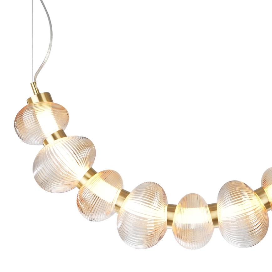 Lampadario LED su cavo BOLLA LED/36W/230V oro/beige fumé