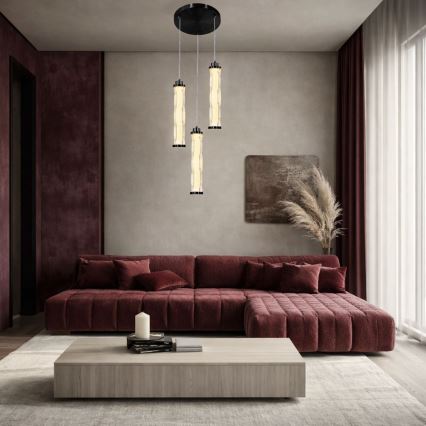 Lampadario LED su cavo CORTE LED/25W/230V nero
