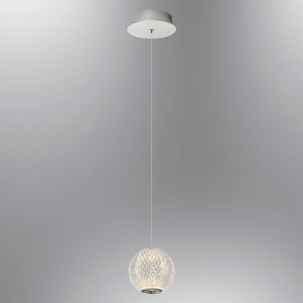 Lampadario LED su cavo CREMONA LED/5W/230V 3000K cromo opaco