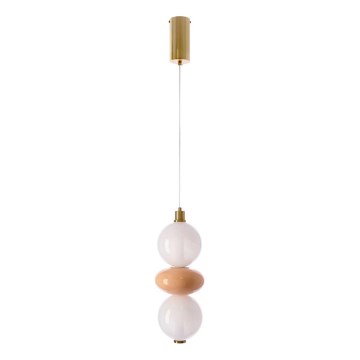 Lampadario LED su cavo FLORES LED/12W/230V oro/arancione