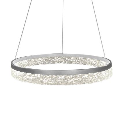 Lampadario LED su cavo GALA LED/25W/230V Ø 50 cm argento