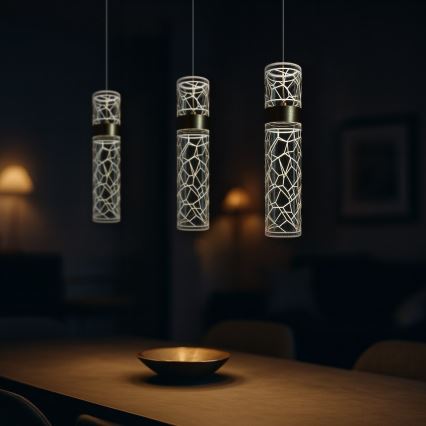 Lampadario LED su cavo LAGOS LED/24W/230V dorato