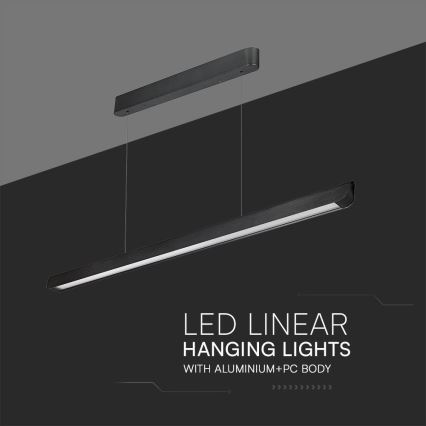 Lampadario LED a cavo LED/36W/230V 3000/4000/6400K nero
