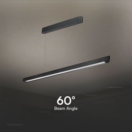 Lampadario LED a cavo LED/36W/230V 3000/4000/6400K nero
