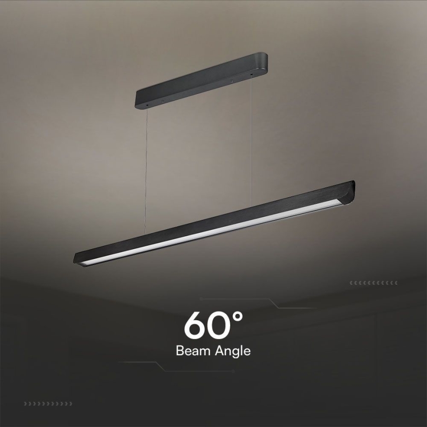Lampadario LED a cavo LED/36W/230V 3000/4000/6400K nero