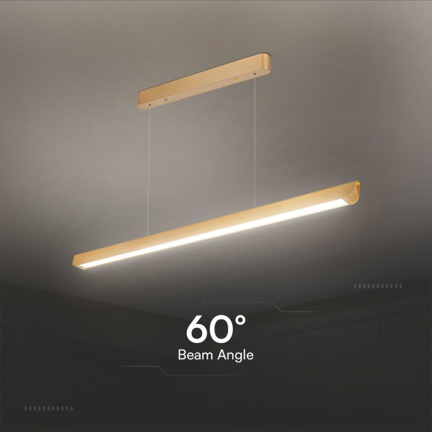 Lampadario LED a cavo LED/36W/230V 3000/4000/6400K oro