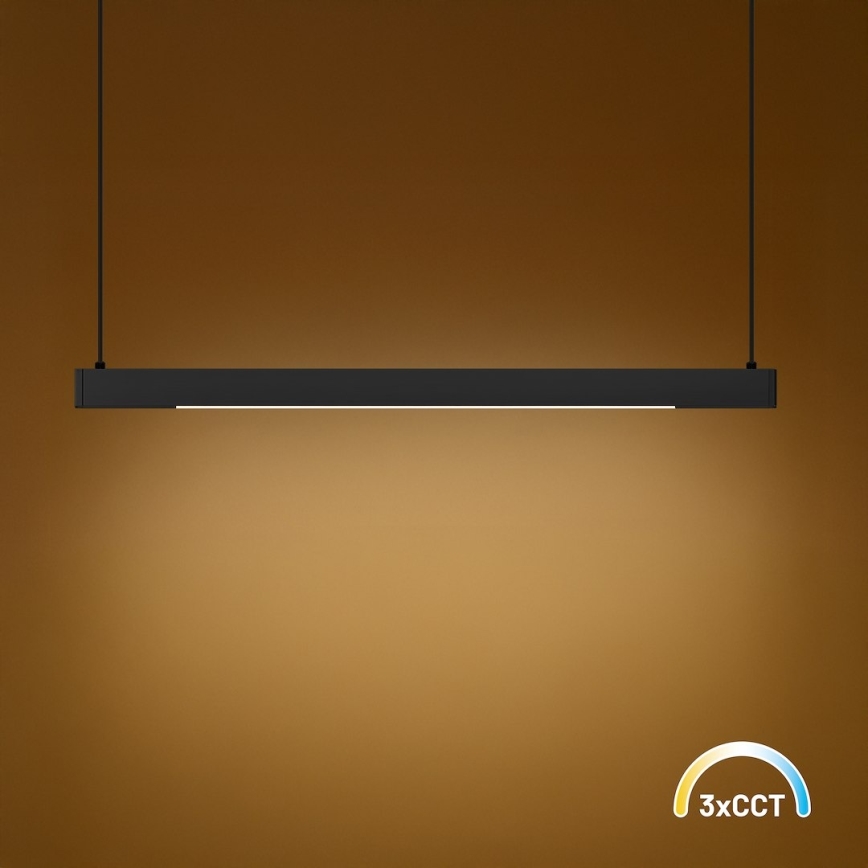 Lampadario LED su cavo LINEA LED/36W/230V 3000/4000/5700K IRC 90 nero