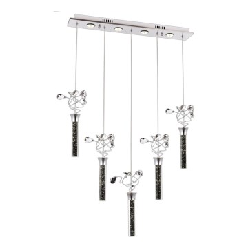 Lampadario LED su cavo PIGEON 5xLED/6W/230V 6500K cromo lucido