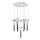 Lampadario LED su cavo PIGEON 7xLED/6W/230V 6500K cromo lucido