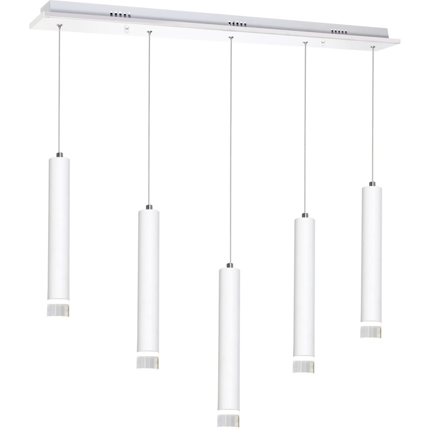 Lampadario LED su filo ALBA 5xLED/25W/230V bianco