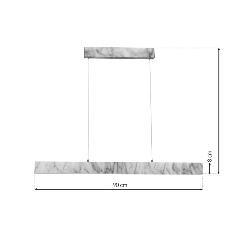 Lampadario LED su fune PIERCE LED/18W/230V  bianco/grigio