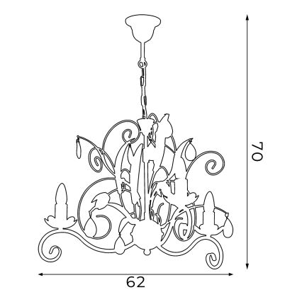 Lampadario LUCE 3xE14/60W/230V