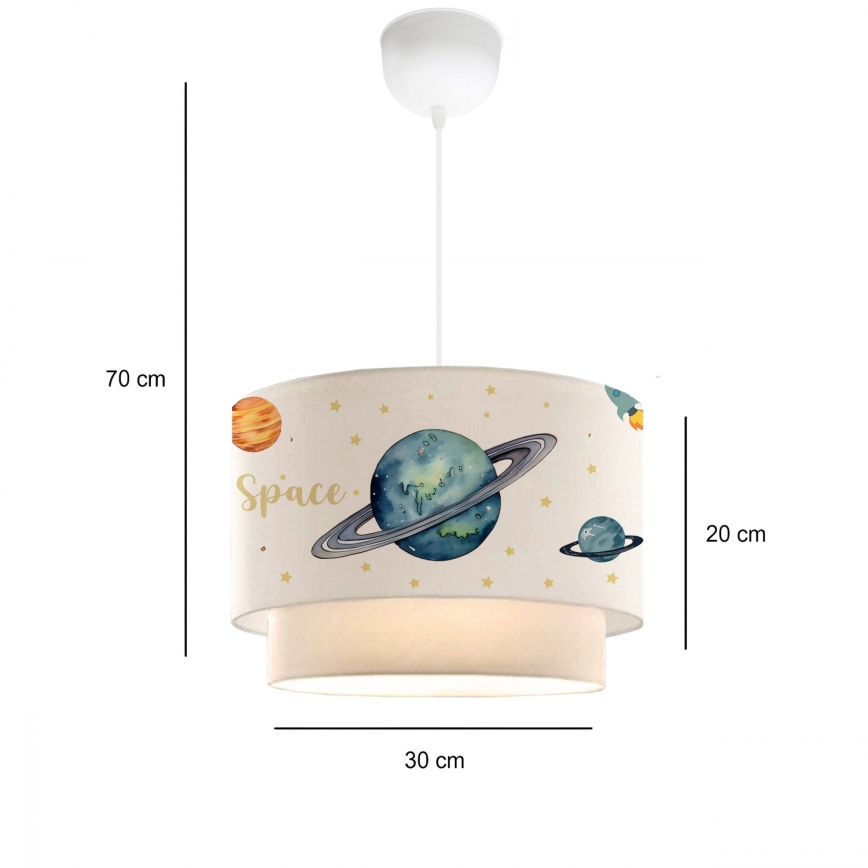 Lampadario per bambini CANDY 1xE27/40W/230V bianco/multicolore