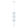 Lampadario per bambini HETS, a sospensione con cavo, 1xE27/20W/230V, blu/bianco