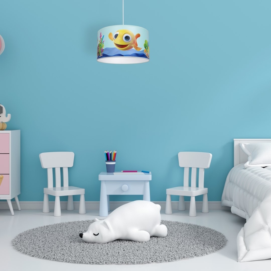 Lampadario per bambini su corda FISH 1xE27/60W/230V