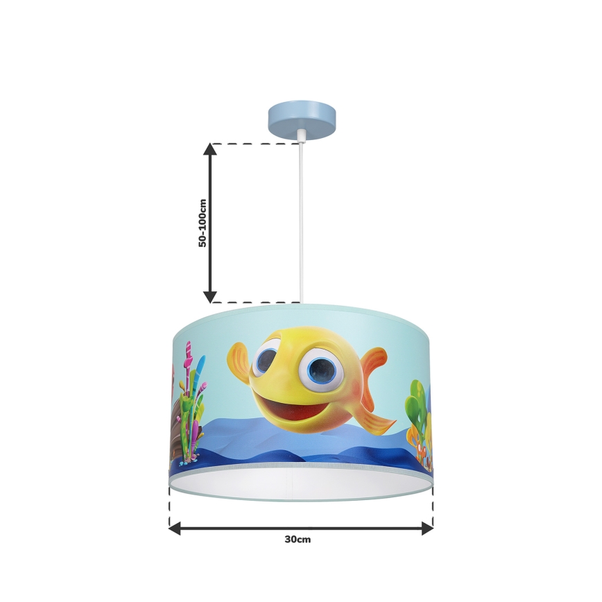 Lampadario per bambini su corda FISH 1xE27/60W/230V