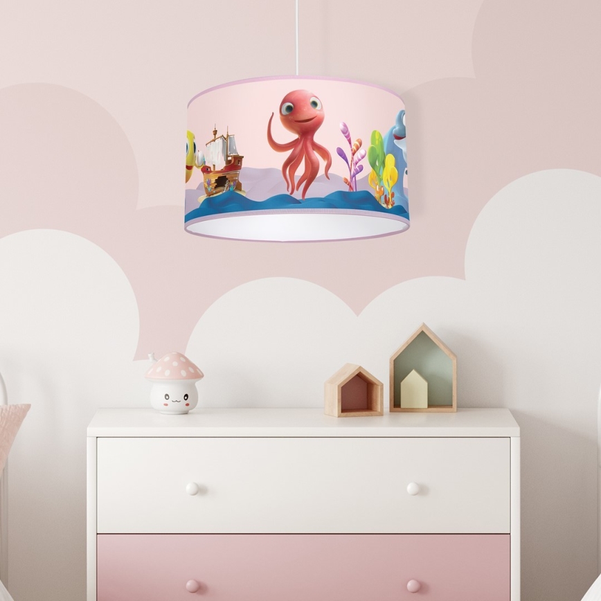 Lampadario per bambini su corda OCTOPUS 1xE27/60W/230V