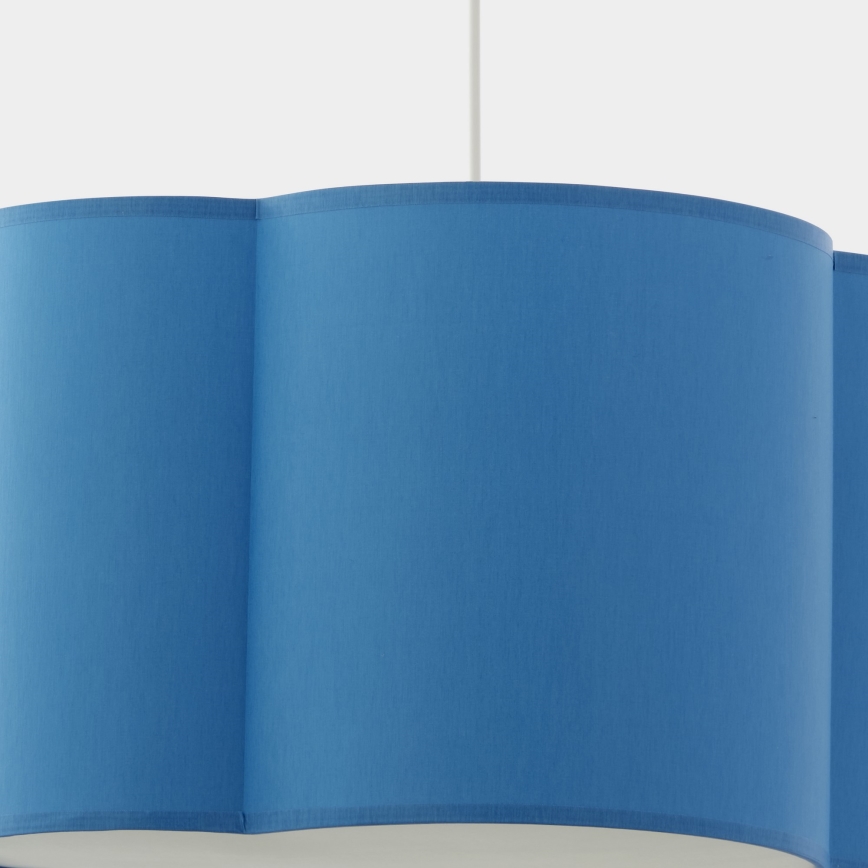 Lampadario per bambini su filo CLOUD 1xE27/25W/230V blu