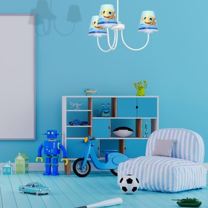 Lampadario per bambini su palo FISH 3xE14/40W/230V