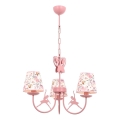 Lampadario per cameretta BALLENNA 3xE14/40W/230V rosa