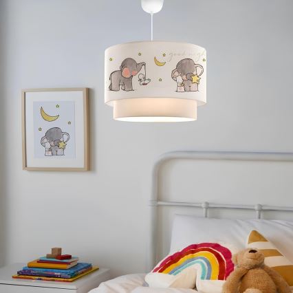 Lampadario per cameretta CANDY 1xE27/40W/230V bianco/grigio