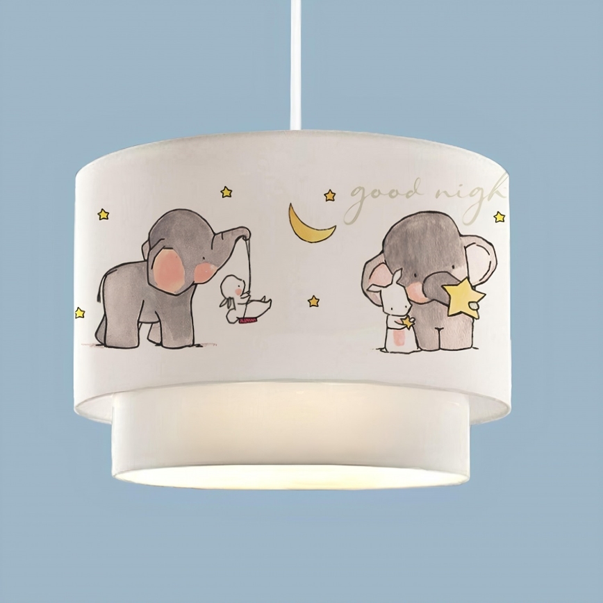 Lampadario per cameretta CANDY 1xE27/40W/230V bianco/grigio