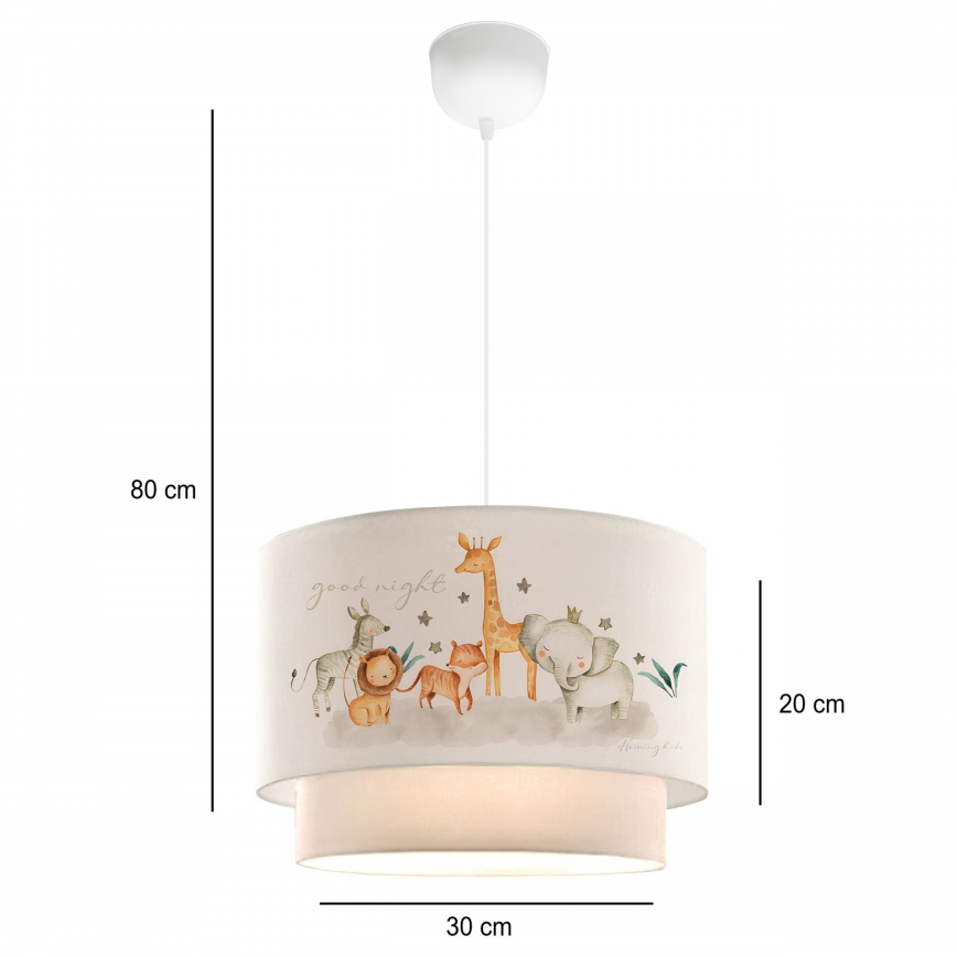 Lampadario per cameretta CANDY 1xE27/40W/230V bianco/marrone