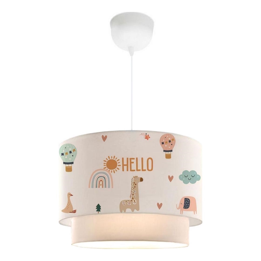 Lampadario per cameretta CANDY 1xE27/40W/230V bianco/multicolore
