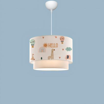 Lampadario per cameretta CANDY 1xE27/40W/230V bianco/multicolore