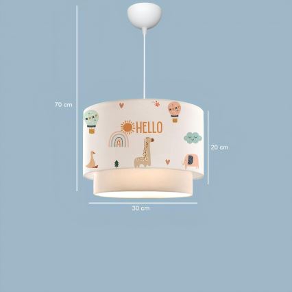 Lampadario per cameretta CANDY 1xE27/40W/230V bianco/multicolore