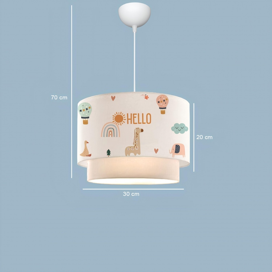 Lampadario per cameretta CANDY 1xE27/40W/230V bianco/multicolore