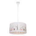 Lampadario per cameretta KIDS ROOM 1xE27/60W/230V Ø 40 cm con animaletti