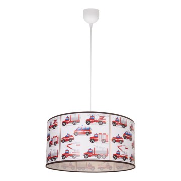 Lampadario per cameretta KIDS ROOM 1xE27/60W/230V Ø 40 cm tema pompieri