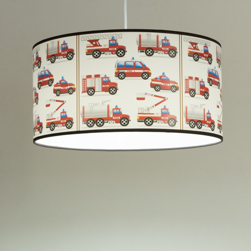 Lampadario per cameretta KIDS ROOM 1xE27/60W/230V Ø 40 cm tema pompieri