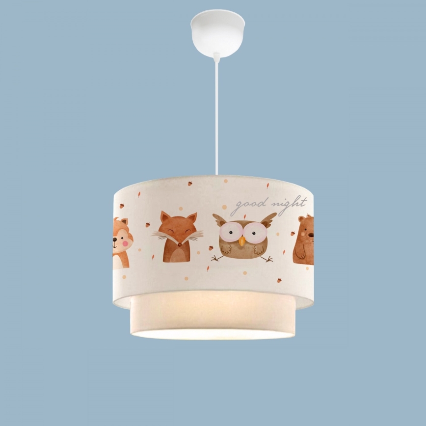 Lampadario per la cameretta CANDY 1xE27/40W/230V bianco/marrone