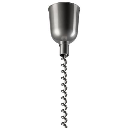 Lampadario regolabile CHIARA 1xE27/60W/230V argento/marrone/faggio