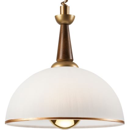 Lampadario regolabile CHIARA 1xE27/60W/230V marrone/faggio