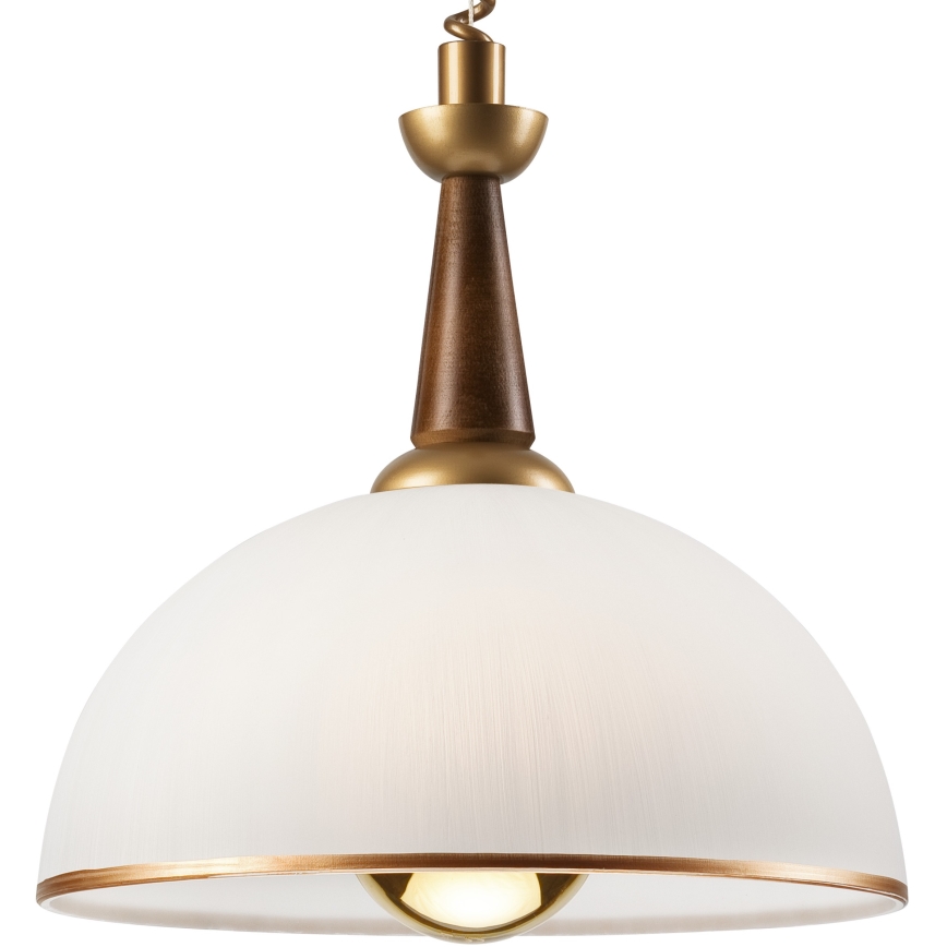 Lampadario regolabile CHIARA 1xE27/60W/230V marrone/faggio