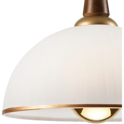 Lampadario regolabile CHIARA 1xE27/60W/230V marrone/faggio