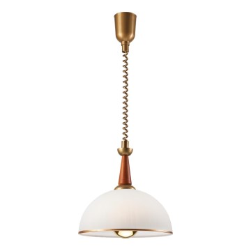 Lampadario regolabile CHIARA 1xE27/60W/230V marrone scuro/faggio