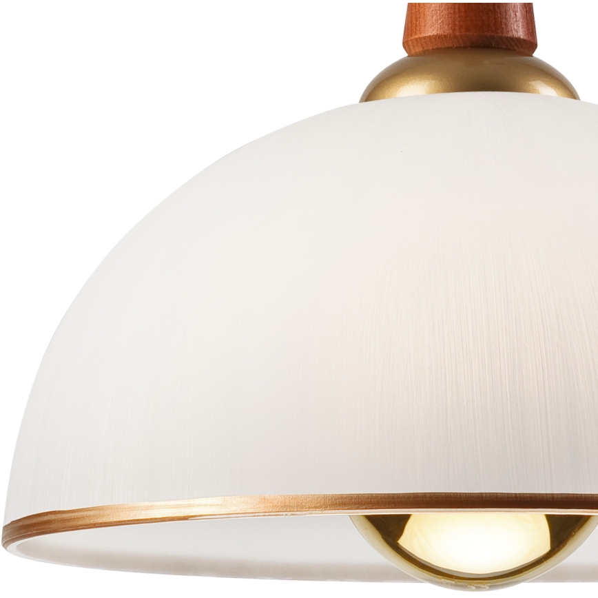Lampadario regolabile CHIARA 1xE27/60W/230V marrone scuro/faggio