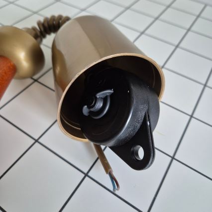 Lampadario regolabile CHIARA 1xE27/60W/230V marrone scuro/faggio
