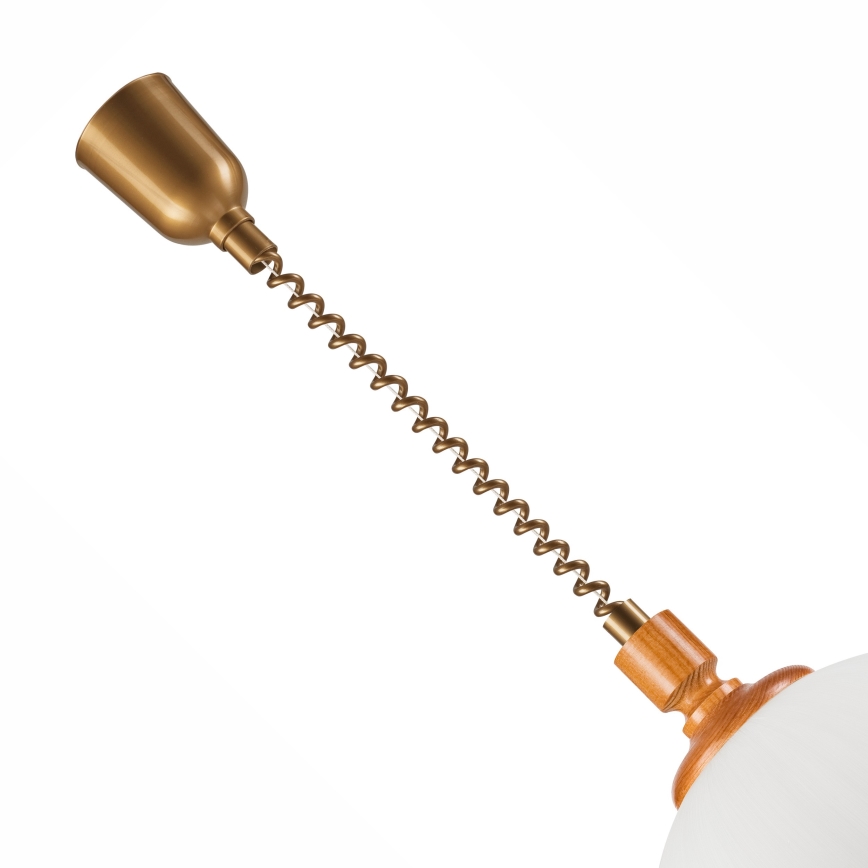 Lampadario regolabile RAMONA 1xE27/60W/230V beige/marrone/pino
