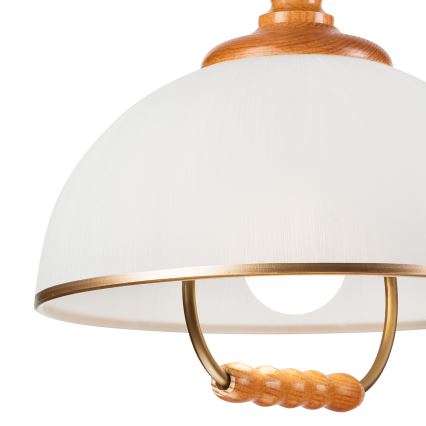 Lampadario regolabile RAMONA 1xE27/60W/230V beige/marrone/pino