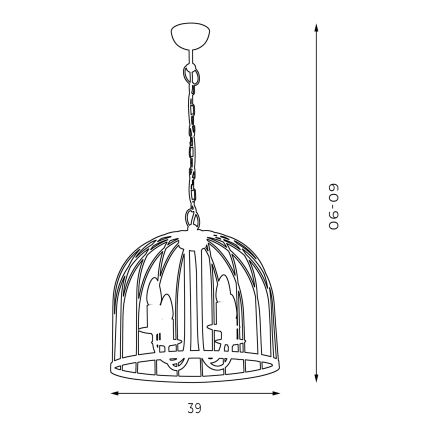 Lampadario SINGLE 4xE14/60W/230V