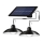 Lampadario solare LED dimmerabile su cavo con sensore 2xLED/1,8W/3,7V IP44 6500K 2400 mAh + telecomando
