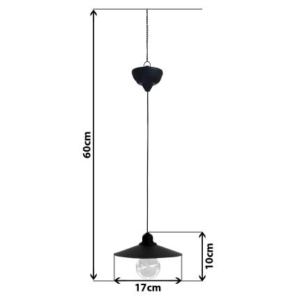 Lampadario solare LED su filo DINA 1,2V IP44